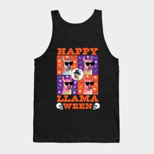 Happy Llamaween Funny Halloween Llama Tank Top